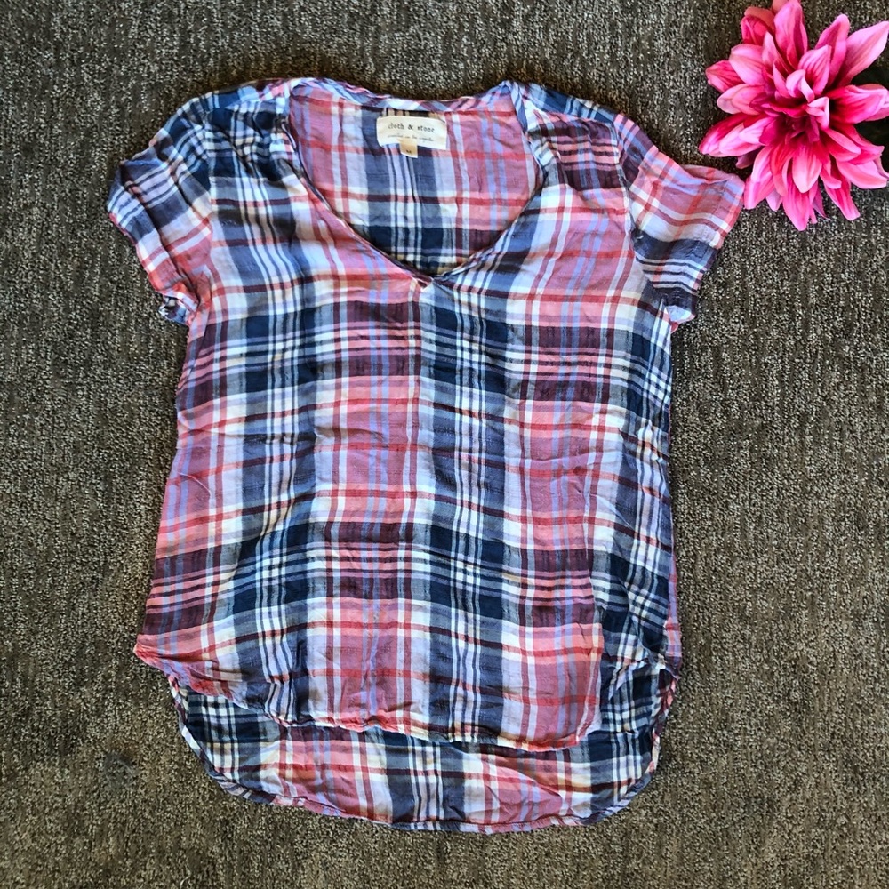 Cloth and Stone Plaid Tshirt